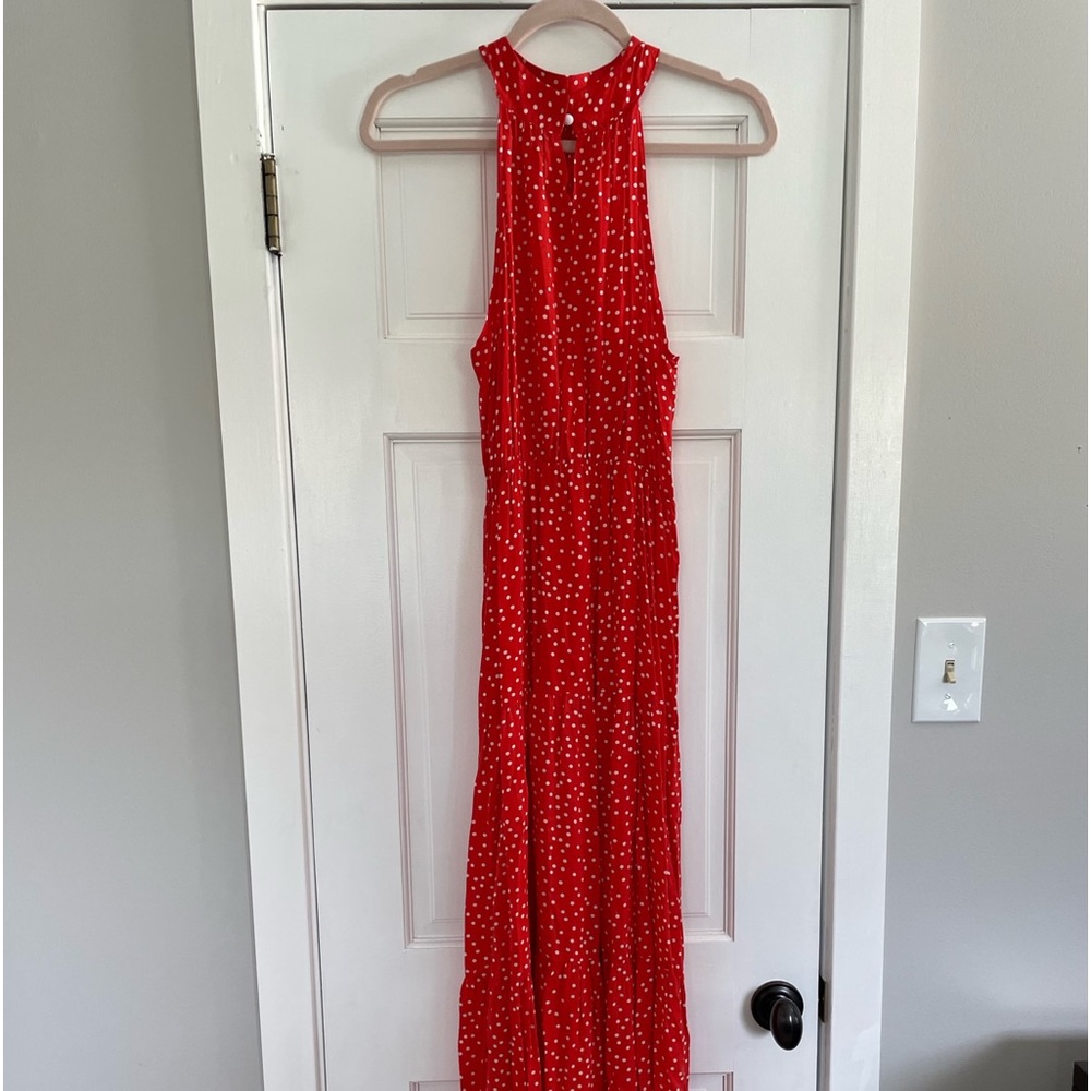 Red Polka Dot Maxi Dress